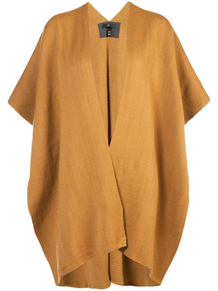 Voz Knitted Poncho - Yellow & Orange