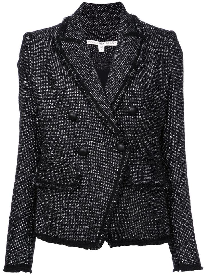 Veronica Beard Metallic Detail Blazer - Black