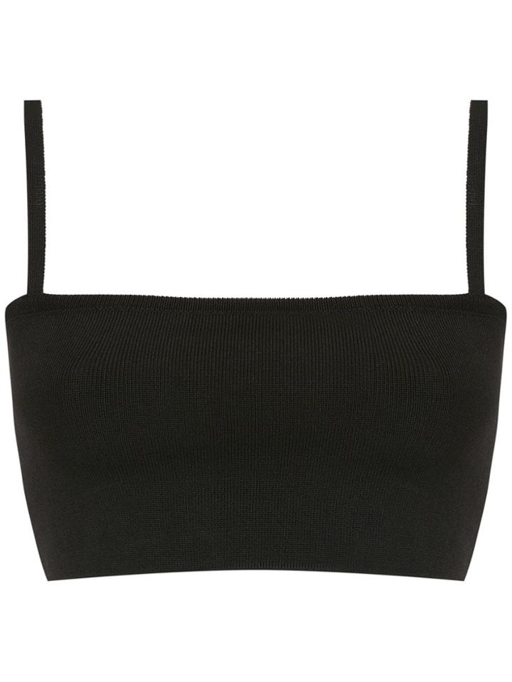 Egrey Knitted Cropped Top - Black
