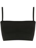 Egrey Knitted Cropped Top - Black