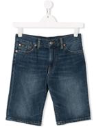 Ralph Lauren Kids Skinny Denim Shorts - Blue