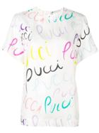 Emilio Pucci Pucci Pucci Print Silk T-shirt - White