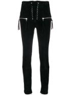 Unravel Project Lace-up High Waist Trousers - Black