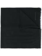 Emporio Armani - Frayed Scarf - Men - Modal - One Size, Black, Modal