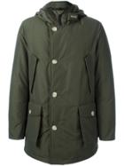 Woolrich Buttoned Hooded Coat - Green