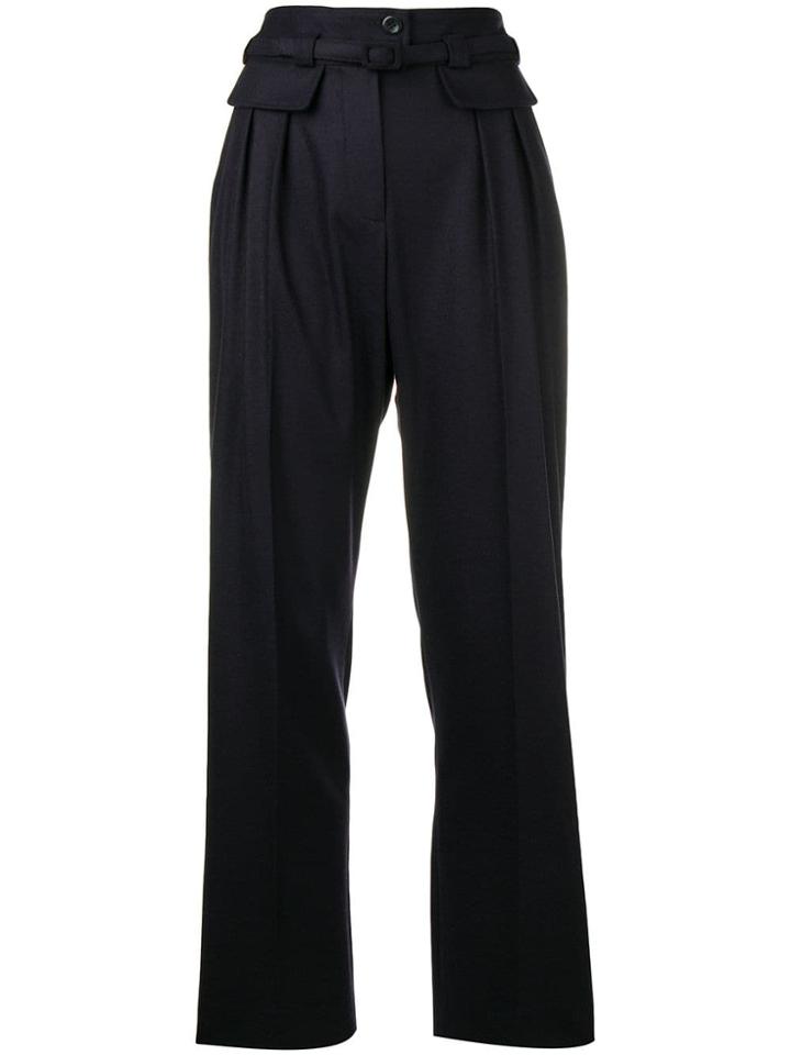 A.p.c. High Waist Tailored Trousers - Blue