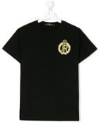John Richmond Kids Chest Crest Logo T-shirt - Black