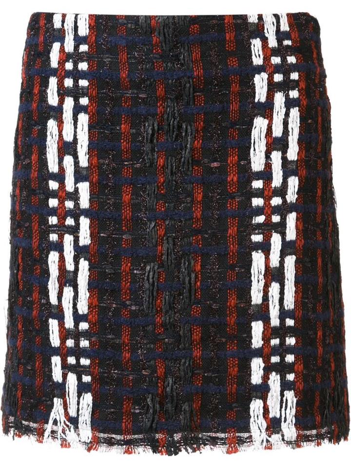 Les Animaux Patterned Mini Skirt, Women's, Size: 38, Black, Acrylic/polyamide/polyester/wool