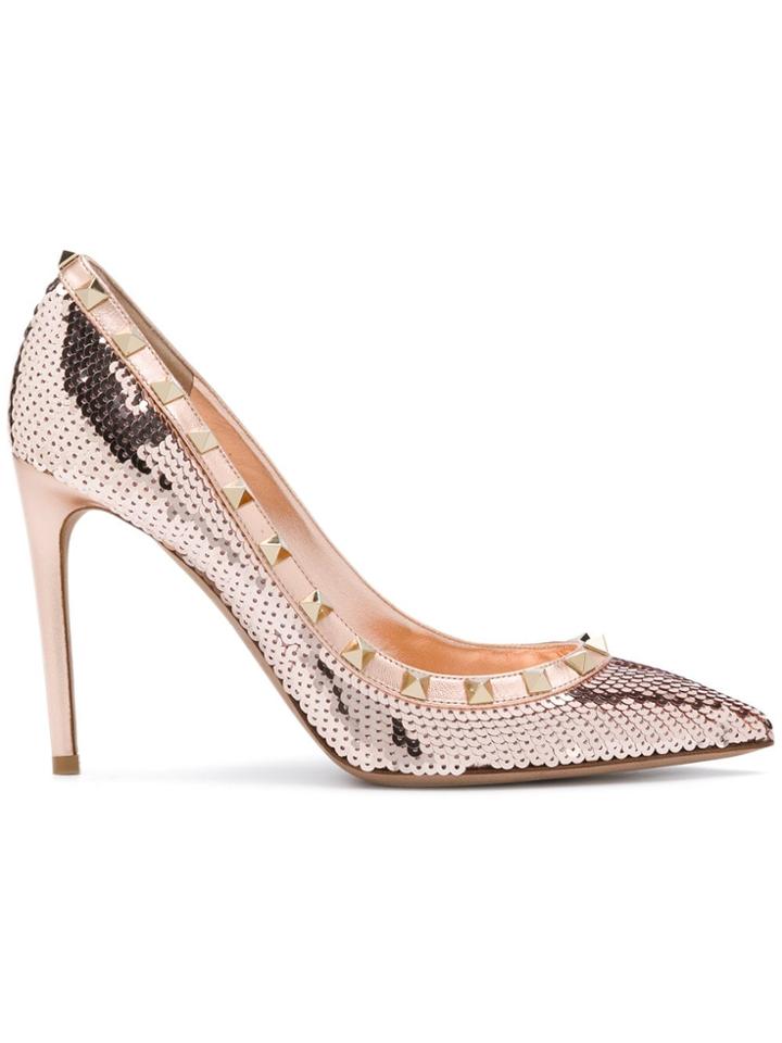 Valentino Rockstud Pumps - Metallic