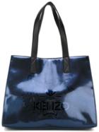 Kenzo 'tiger' Tote, Women's, Blue, Pvc/calf Leather