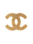 Chanel Pre-owned Cc Logos Brooch - Gold