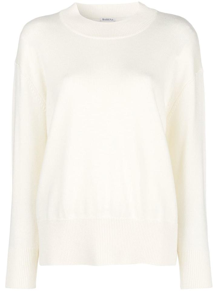 Barena Round Neck Jumper - White