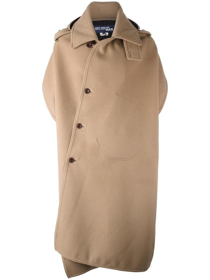 Junya Watanabe Comme Des Garçons Man Single Breasted Coat, Men's, Size: Medium, Nude/neutrals, Nylon/wool
