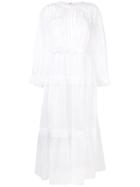 Isabel Marant Étoile Embroidered Style Midi Dress - White