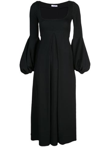 Françoise Balloon Sleeve Dress - Black