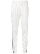 08sircus Striped Trim Pants, Women's, Size: 36, White, Rayon/triacetate/polyurethane