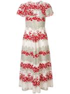Red Valentino Redvalentino Floral Midi Dress - White
