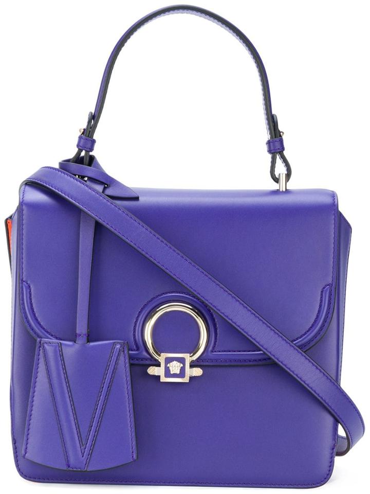 Versace Medusa Disc Tote - Pink & Purple