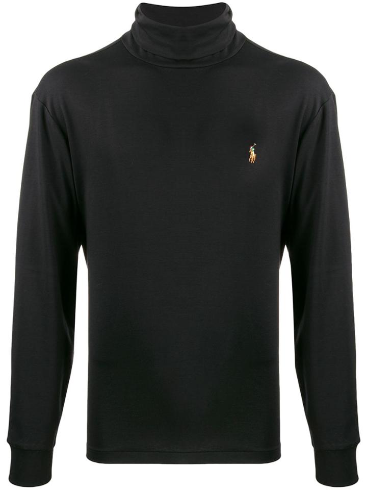 Polo Ralph Lauren Roll Neck Long Sleeve Top - Black