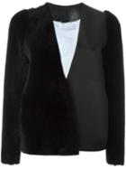Ines & Marechal Amelie Jacket, Women's, Size: 36, Black, Cotton/calf Leather/lamb Fur