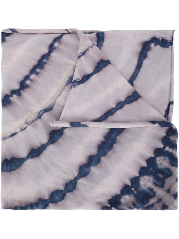 Raquel Allegra Tie-dye Print Scarf, Women's, Blue, Cotton/polyester