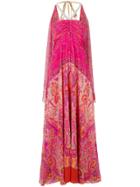 Etro Goa Long Beach Dress - Pink & Purple