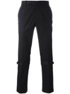 Alexander Mcqueen Strap Detail Trousers, Men's, Size: 48, Black, Cotton/acetate/viscose