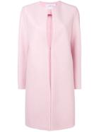 Harris Wharf London Collarless Single Breasted Coat - Pink & Purple