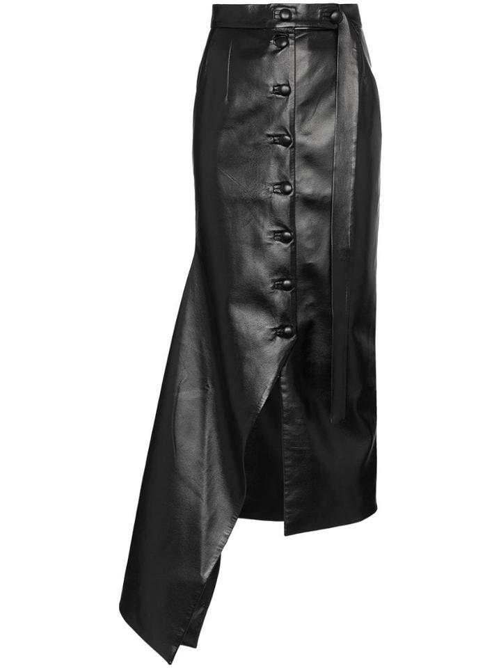 Matériel Asymmetric Midi Skirt - Black