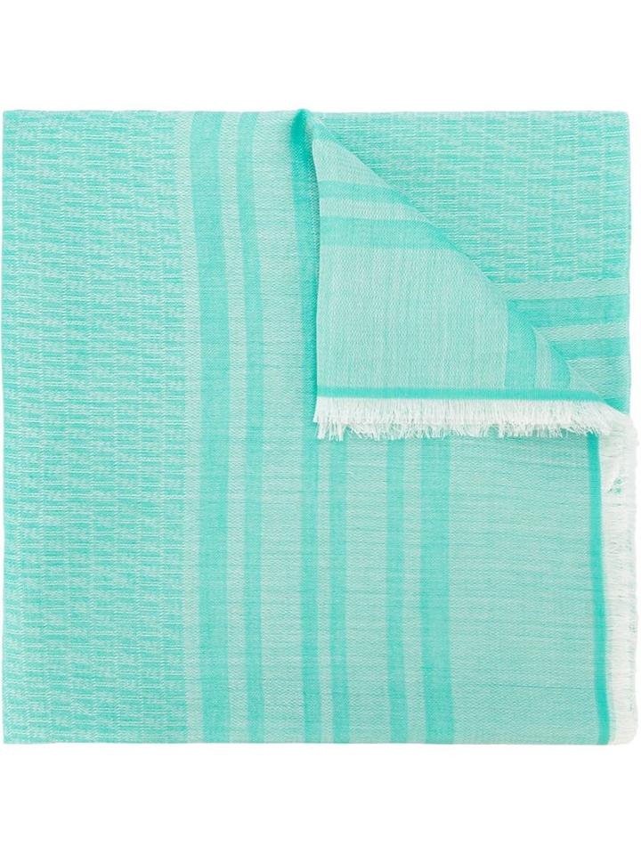 Fendi Kids Ff Logo Scarf, Boy's, Blue