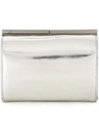 Jimmy Choo Cate Clutch, Women's, Grey, Satin/patent Leather