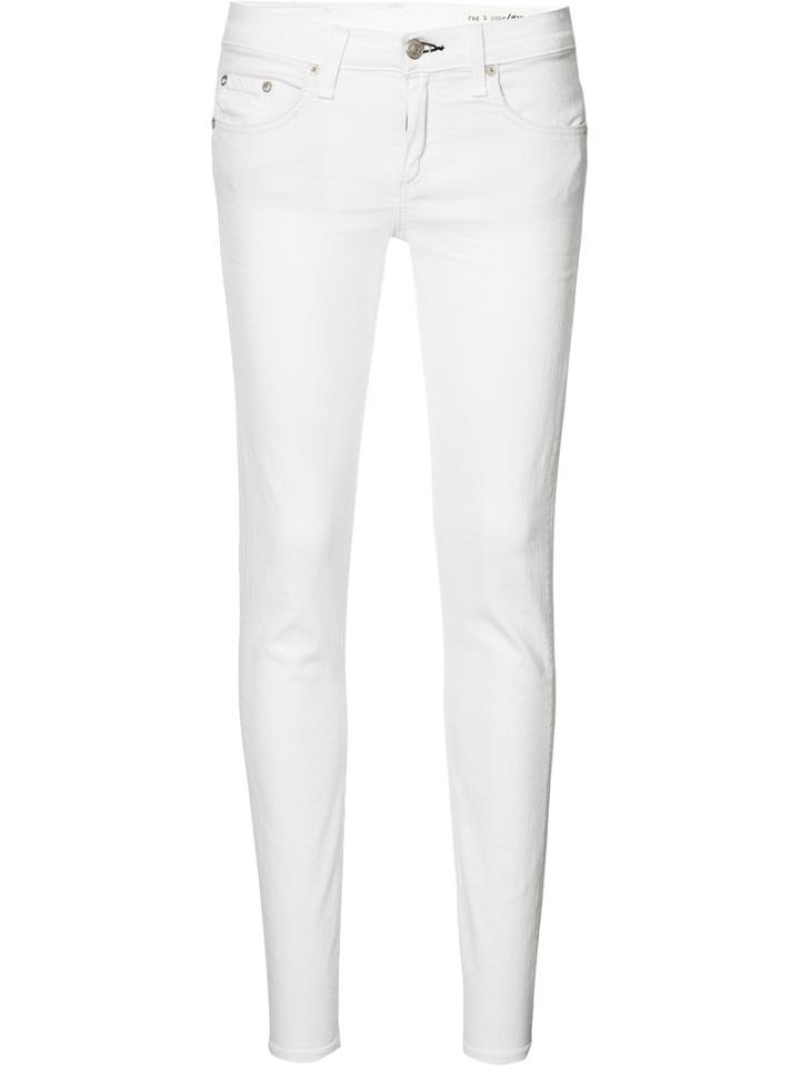 Rag & Bone /jean - Skinny Jeans - Women - Cotton/spandex/elastane/tencel - 26, Women's, White, Cotton/spandex/elastane/tencel