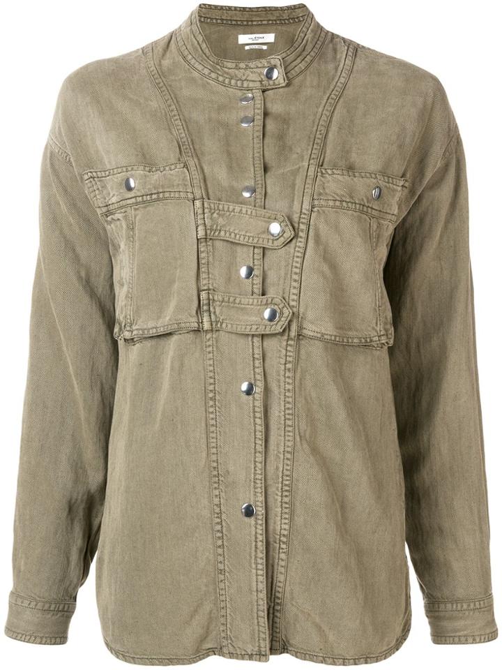 Isabel Marant Étoile Loaken Tonal-stitching Blouse - Green