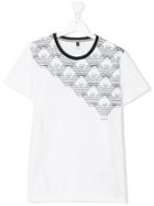 Armani Junior Printed Logos T-shirt - White