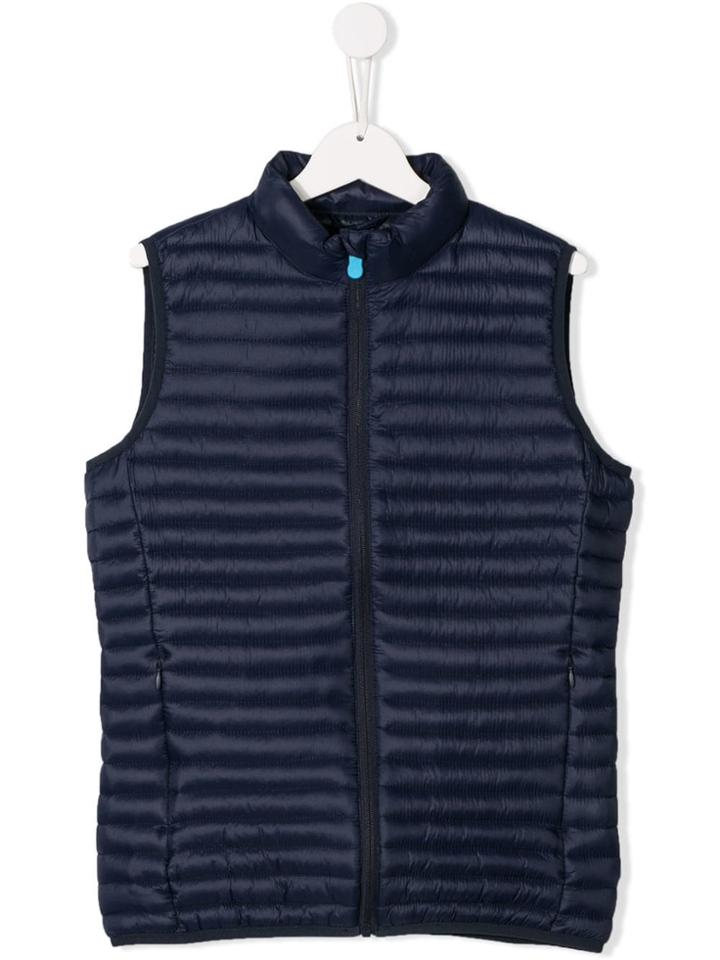 Save The Duck Kids Padded Panelled Gillet Jacket - Blue