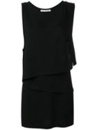 T By Alexander Wang Asymmetric Layered Shirt Dress - Black