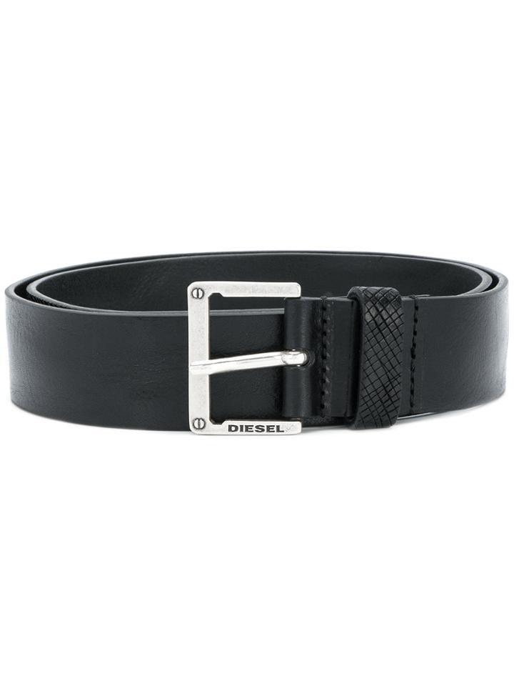Diesel Square Buckle Belt - Black