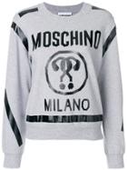 Moschino Cropped Question Mark Sweatshirt - Grey