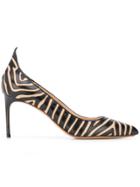 Francesco Russo Striped Pointed Pumps - Black