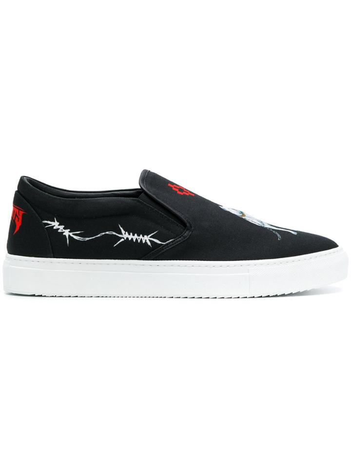 Marcelo Burlon County Of Milan Dogo Slip-on Sneakers - Black