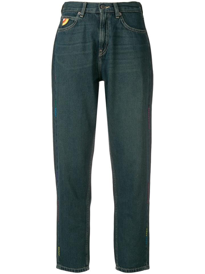 Mira Mikati Zig Zag Tapered Jeans - Green