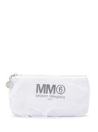 Mm6 Maison Margiela Logo Clutch Bag - White