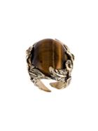 Roberto Cavalli Gemstone Leaf Ring