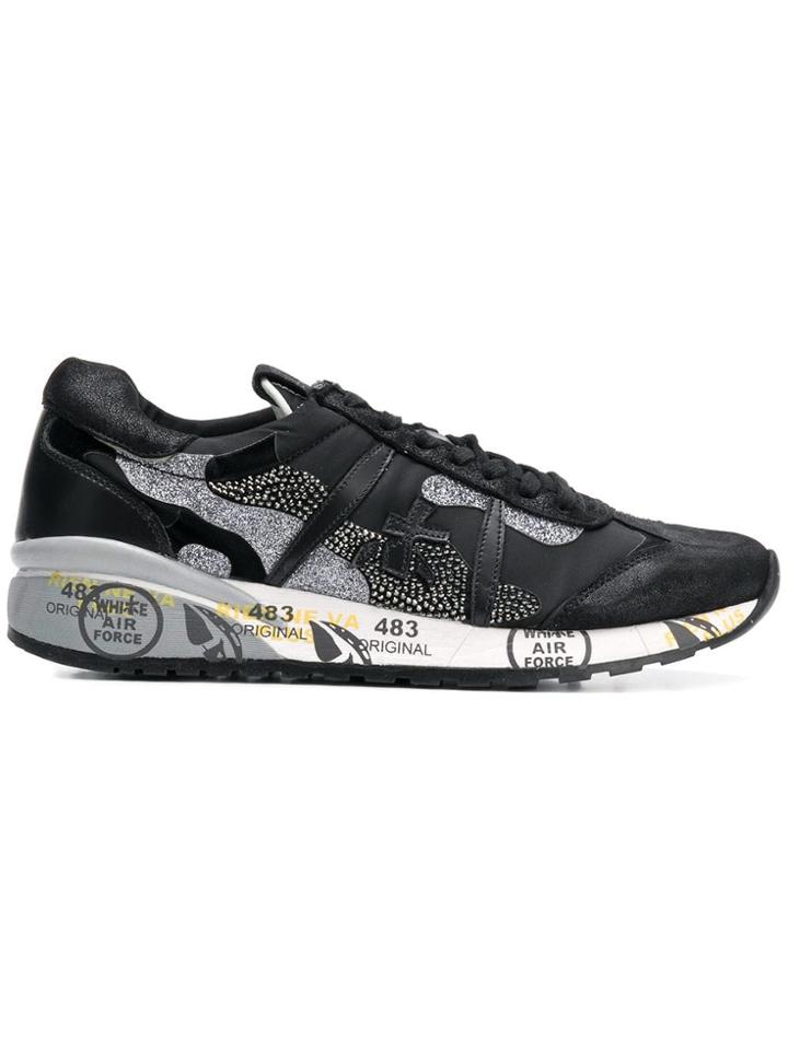 White Premiata Roane Sneakers - Black
