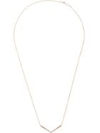 Eva Fehren 14kt Rose Gold V Diamond Necklace