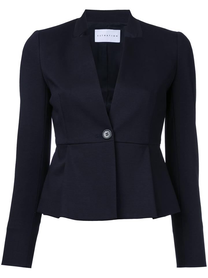 Estnation - Fitted Blazer - Women - Cotton - 38, Black, Cotton