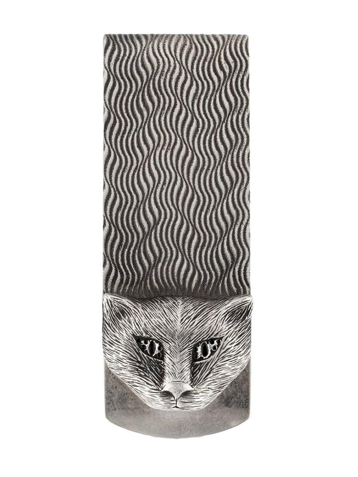 Gucci Gucci Garden Silver Cat Money Clip - 8131 Silver