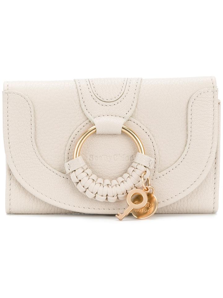 See By Chloé Ring Detail Wallet - Pink & Purple
