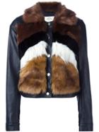 Urbancode Contrast Sleeve Furred Jacket, Women's, Size: 10, Black, Polyurethane/polyester