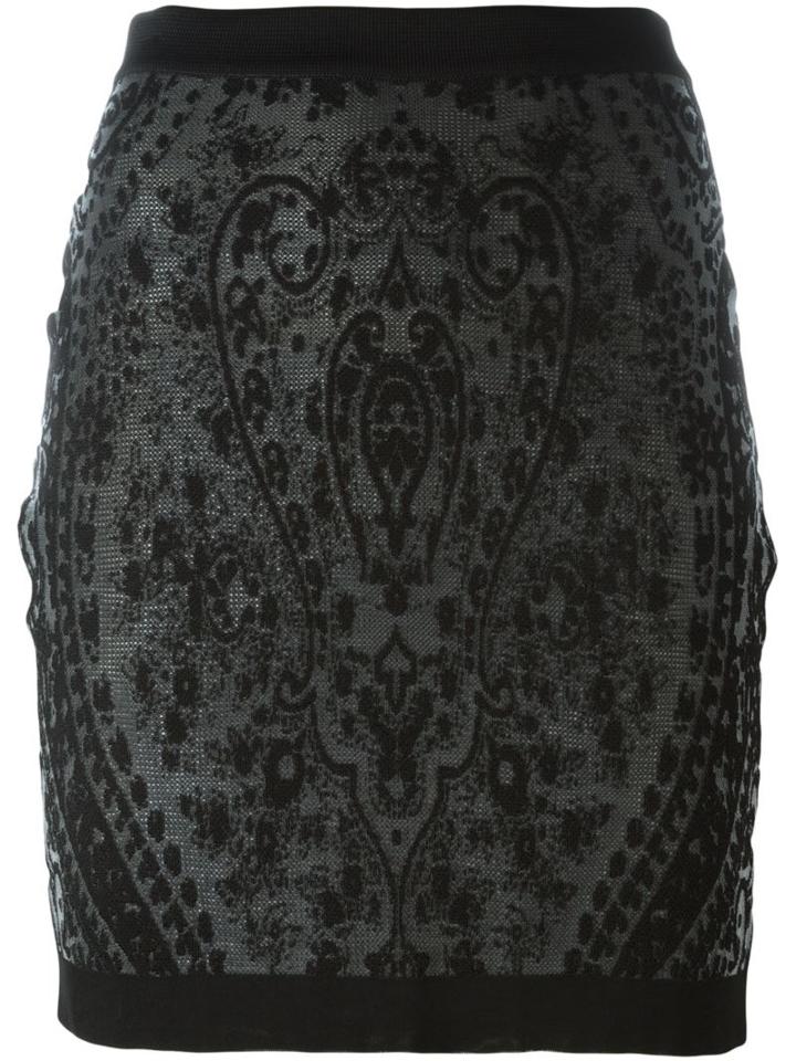 Balmain Jacquard Detail Short Skirt